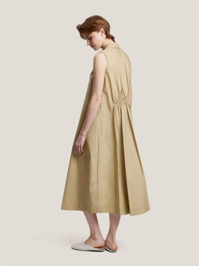 100% Cotton Sleeveless Maxi Shirt Dress