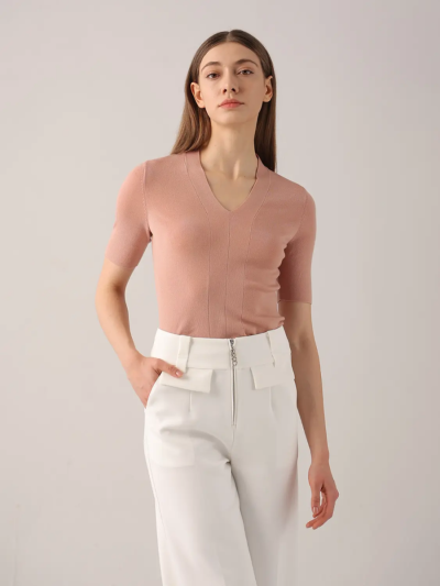 Slim-Fift V-neck T-shirt