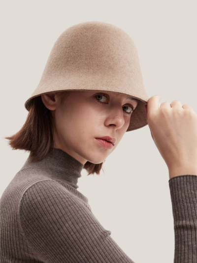 100% Wool Vintage Style Cloche Hat